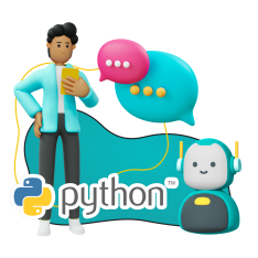 Умный чат-бот на Python - КИБЕРшкола программирования для детей, компьютерные курсы для школьников, начинающих и подростков - KIBERone г. Подольск